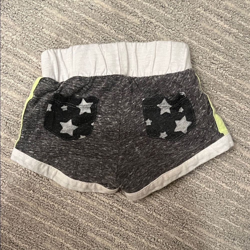 Miki Miette Baby Girl Grey Shorts with Pastel Side Stripes 12M Spring summer - Picture 4 of 4